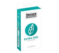 Secura Extra Feel - Confezione da 12 preservativi trasparenti, 18 cm