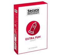 Secura Extra Fun - Preservativi trasparenti, 18 cm, confezione da 48 pezzi
