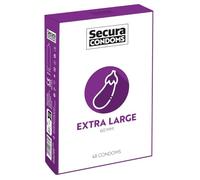 Secura Preservativi Extra Large 60 mm Pre-lubrificati Lattice Senza Odore 48 pz