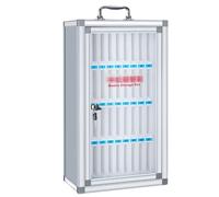 Secure Cell Phone Storage Cabinet with Lock 24-Slot Mobile Management Locker for School Factory & Lab - Silver Cell Phone - Durable 24-Bit Design