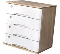 Secure Desktop File Cabinet nizer - 4 cassetti chiudibile a chiave per ufficio archivio file piatto con cassetti - ideale per la nizzazione di documenti & uso domestico/ufficio