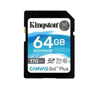 Kingston Technology Canvas Go! Plus Scheda SDXC Canvas Go Plus 170R C10 UHS-I U3 V30 da 64GB