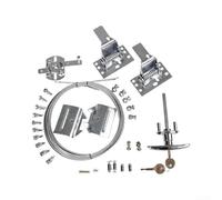 Secure Garage - Kit di serrature per porte con chiusura a molla | Acciaio laminato a freddo per catenaccio, chiusura a doppio lato, riduce al minimo il rumore del vento