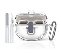 [Secure Lock] TUDIOW for Bose Ultra Open Earbuds Case (2024), cover protettiva antiurto in TPU trasparente per auricolari wireless Bose Open Ear accessori con cordino e portachiavi (trasparente)