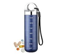 Secure Pill Organizer, Medication Storage Case, 6,3 x 1,38 Inches Medicine Box with Compact Build, Daily Metal Container, Travel Case with Sleek Style, Health Storage for Routine Use