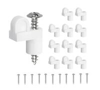 Secure Screen Clips - Reusable Lock for Window Doors | Metal 12 Piece Set with Black White Options, 44g Weight, Prevent Shaking Screws, Fastener for Home Dorm Office Apartment Bedroom Winter