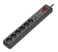 Brennenstuhl Presa multipla SECURE TEC – Protezione da sovratensioni 15.000 A, 6 vie, 3 m