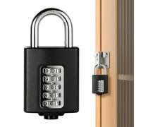 SecureDial Lock | Zinc Alloy 4 Digit Waterproof Anti Rust Combination Padlock 220g Heavy Duty Outdoor Gate Shed Gym Toolbox Storage Cabinet Luggage Protection Security Use Portable
