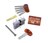 SECUREMME Cilindro K64 Chiave 35x50=85 OCS 5 Chiavi Metallico