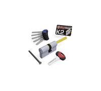 Securemme cilindro sagomato K2 3200-QX ottone nichelato satinato porte blindate