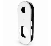 Securemme Kit Placca ARGENTO Lunga 62x170mm, Interasse 93mm, Supporto PL4505XBK per Maniglie Ø15-18mm
