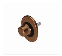Securemme Limitatore di Apertura Scorrevole per Porta Blindata BRONZO F4, Acciaio Inox, Kit di Montaggio Incluso, 10 x 10 cm