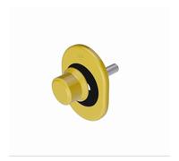 Securemme Limitatore di Apertura Scorrevole per Porta Blindata, OTTONE LUCIDO Acciaio Inox, Kit di Montaggio Incluso, 10 x 10 cm