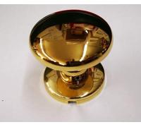 SECUREMME Maniglia per porta Pomolo modello ROMA 5020KOL SECUREMME, Ottone Lucido, Oro, 65 mm (diametro pomolo) x 8 mm (Quadro), Made in Italy