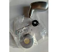 SECUREMME Maniglia Reversibile a Forma di Uovo, Cromo Satinato, Foro Quadro 8mm, Vite di Fissaggio M6 (Cromo Satinato)