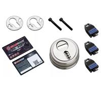 Securemme Mec-Def Kit protettore meccanico cilindro - anti Topolino e anti effrazione CROMO SATINATO