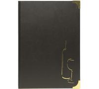 SECURIT - Carta Dei Vini Linea Basic - Per Caffè, Ristoranti, Bar - Formato A4 - PVC - 2 Inserti Fissi - Colore Nero