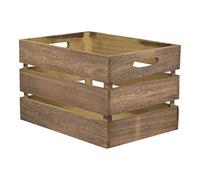 Securit CR-VIN - Cassetta in Legno Vintage | Capacità 40 Menu - Maniglie Laterali - Adatto per Interno ed Esterno - Kit di Montaggio Incluso - Colore Marrone