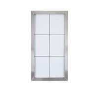 SECURIT - Espositore LED per Menu - Porta 6 Pagine A4 - Inox