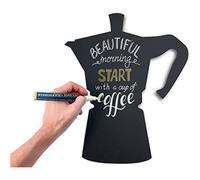 Lavagna da parete Silhouette - 30x50 cm - forma moka - nero - Securit