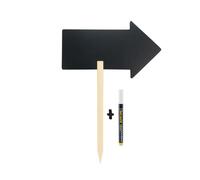 SECURIT - Lavagna A Forma Di Freccia Con Punta Di Legno E 1 Pennarello A Gesso Liquido Bianco - Per Caffè, Ristoranti, Bar, Negozi - 49,2x67 cm