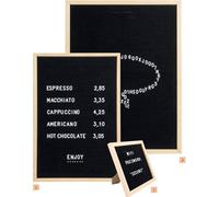 SECURIT - Lavagna con Lettere - Per Bar, Ristoranti, Pub, Negozi - Cornice in Legno - Lettere, Numeri e Simboli in Acrilico Inclusi - 60x80cm - Colore Teak