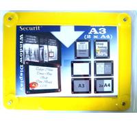 SECURIT - Lavagna con Ventose - Formato A3 - Double Face - Giallo