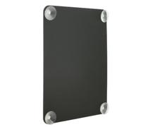 SECURIT - Lavagna con Ventose - Formato A4 - Double Face - Colore Nero | Superfici in Vetro - Resistente UV - Antigraffio - Per Pennarelli Gesso