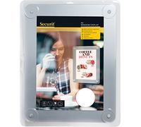 SECURIT - Lavagna con Ventose - Per Superfici in Vetro - Per Bar, Ristoranti, Pub, Negozi - Formato A4 - Double Face - Colore Grigio