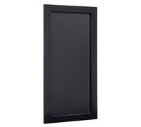 Securit Lavagna da parete Woody - cornice nera in legno laccato - 20x40 cm - 1 pennarello incluso