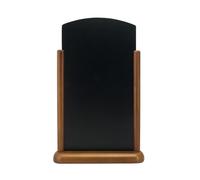 SECURIT - Lavagna Da Tavolo Top - Per Pennarelli a Gesso Liquido - Per Caffè, Ristoranti, Bar, Negozi - Grande - Inserto Rimovibile - Faggio Laccato - 40,2x25,5x7cm - Colore Marrone