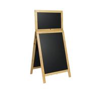 SECURIT - Lavagna Da Terra Con Top Rimovibile Deluxe - Per Pennarelli A Gesso Liquido - Per Caffè, Ristoranti, Bar, Negozi - 55x120 cm - Colore Naturale