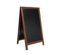 SECURIT - Lavagna Da Terra Deluxe - 70 x 120 cm - Colore Marrone Scuro | Resistente alle Intemperie - Legno con Lacca Protettiva - Per Interni ed Esterni