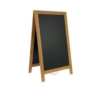 SECURIT - Lavagna Da Terra Deluxe - Colore Teak - 70,5x125 cm | Resistente Intemperie - Legno con Lacca Protettiva - Per Interni ed Esterni