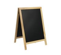 SECURIT - Lavagna Da Terra Deluxe - Per Pennarelli A Gesso Liquido - Per Caffè, Ristoranti, Bar, Negozi- 55x85 cm - Colore Naturale