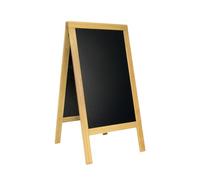 SECURIT - Lavagna Da Terra Deluxe - Per Pennarelli A Gesso Liquido - Per Caffè, Ristoranti, Bar, Negozi 75 x 135 cm cm - Colore Naturale