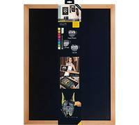 SECURIT - Lavagna Woody da Parete - 60x80cm - Colore Teak