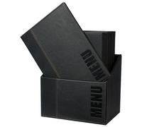 SECURIT - MC-BOX-TRA4-BL - Menu Box Trendy - 20 portamenù - nero - Securit - 71606 - Conf. da 1 Pz. - MC-BOX-TRA4-BL