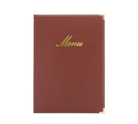 SECURIT - Porta Menu Linea Classic - Per Caffè, Ristoranti, Bar - Similpelle - Formato A4 - 1 Doppio Inserto Incluso - Colore Bordeaux