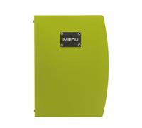 SECURIT - Porta Menu Linea Rio - Per Caffè, Ristoranti, Bar - Formato A4 - Placca Serigrafata In Acciaio Inox Con Scritta Menù - 1 Doppio Inserto Incluso - Colore Verde