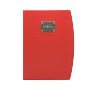 Securit Portamenù Linea Rio A4 (24x34 cm) Rosso – Placca Acciaio Inox Menù – 1 inserto doppio