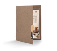 SECURIT - MC-NTA5-BR - Portamenù Nature - 1 inserto doppio - A5 - 24,9 x 17,5 cm - marrone - Securit - 90150 - Conf. da 1 Pz. - MC-NTA5-BR