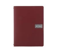 Securit Portamenù Royal - A4 24x33 cm - Ecopelle 100% riciclata - Bordeaux - 1 inserto doppio