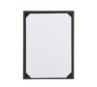 SECURIT - Porta Menu Walnut - Formato A4 - Colore Noce | Legno di Noce Laccato - Angoli Neri in PU - Per Ristoranti e Bar