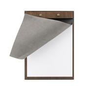 SECURIT - Porta Menu Walnut - Formato A4 - Noce e Pelle | Noce Laccato - Copertina Pelle Vegana - Resistente e Raffinato
