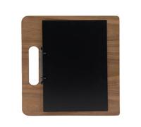 SECURIT - Porta Menu Walnut - Formato A4 - Noce | Stile Tagliere - Raccoglitore a 2 Anelli - Legno Laccato Resistente