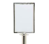 SECURIT - Porta Poster Sistema Barriera Classic - Doppia Faccia - Cromo