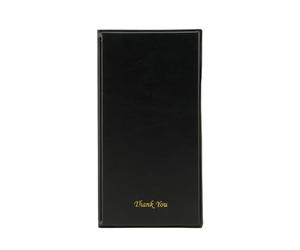 SECURIT - Portaconto Linea Basic - Colore Nero | Tre Tasche Interne - Effetto Pelle - Per Ristoranti Bar e Caff