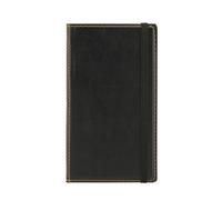 SECURIT - Portaconto Luxe - Per Caffè, Ristoranti, Bar - Base In Legno Massiccio - Copertina In Pelle E Chiusura Elastica - Colore Nero