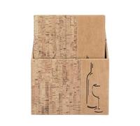 SECURIT - Set 10 Carte dei Vini A4 con Box - Disegno Cork - Colore Sughero